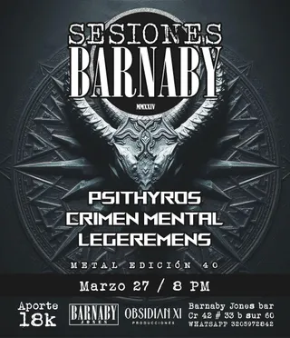 Sesiones Barnaby, Medellín — 27 mar 2025